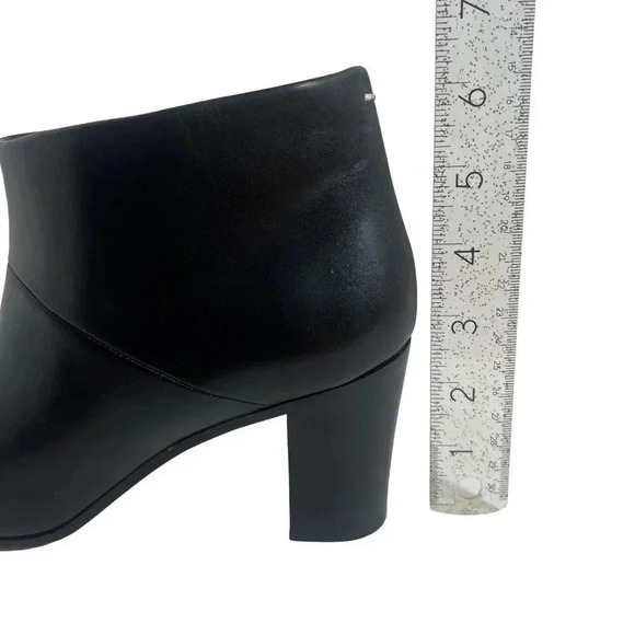 Maison Martin Margiela Paris Black Leather Heeled Booties Size 37 38WU0239 - Picture 7 of 13